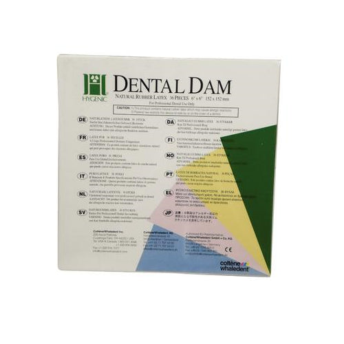 Coltene Whaledent H00535 Hygenic Rubber Dental Dams 6 Coltene Whaledent H00535 Hygenic Rubber Dental Dams 6